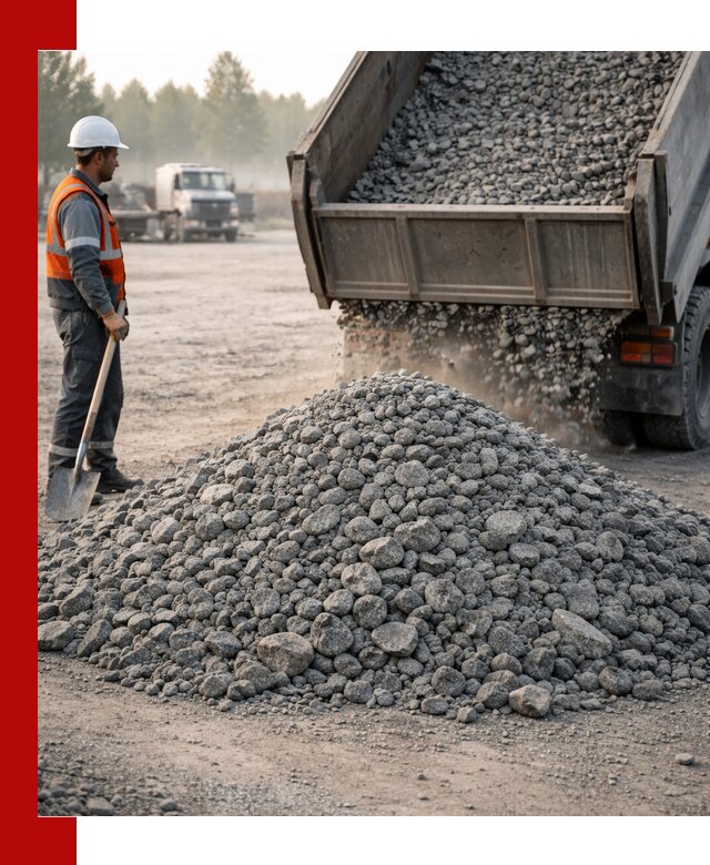 Гранитный щебень фракции 100–201 для строительства в Сибае