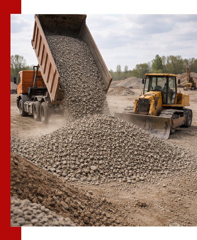 Доставка гравийного щебня фракции 40-70 в Сибае