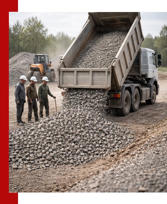 Доставка гравийного щебня фракции 70-120 в Сибае