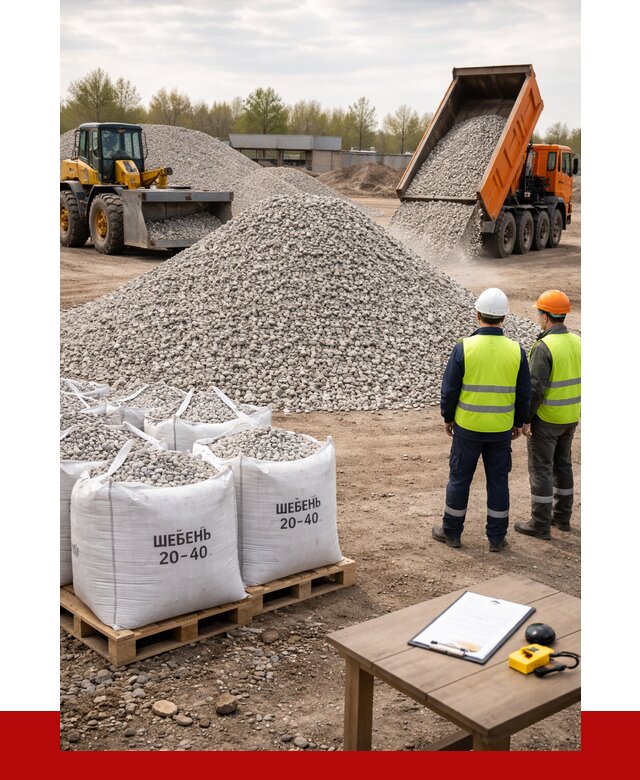 Известняковый щебень 20-40 в Сибае от 2158 р. ПРОНЕРУДСба