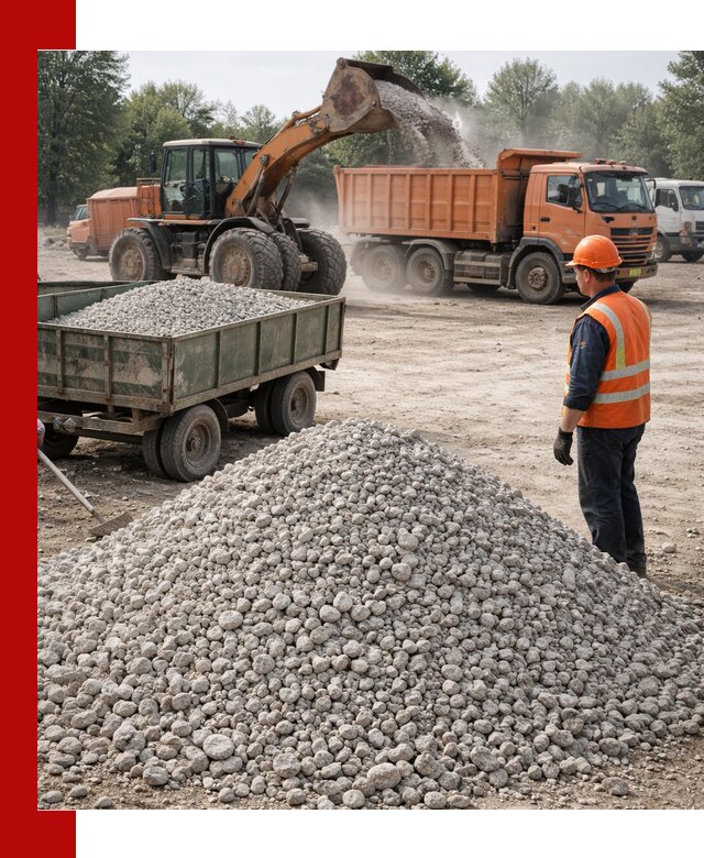 Доставка известнякового щебня фракция 20–40 в Сибае