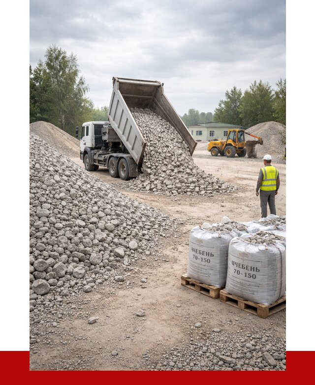 Известняковый щебень фракция 70-150 в Сибае от 1285 р. | ПРОНЕРУДСба