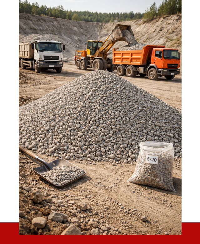 Доломитовый щебень фр. 5-20 в Сибае от 4316 р. | ПРОНЕРУДСба