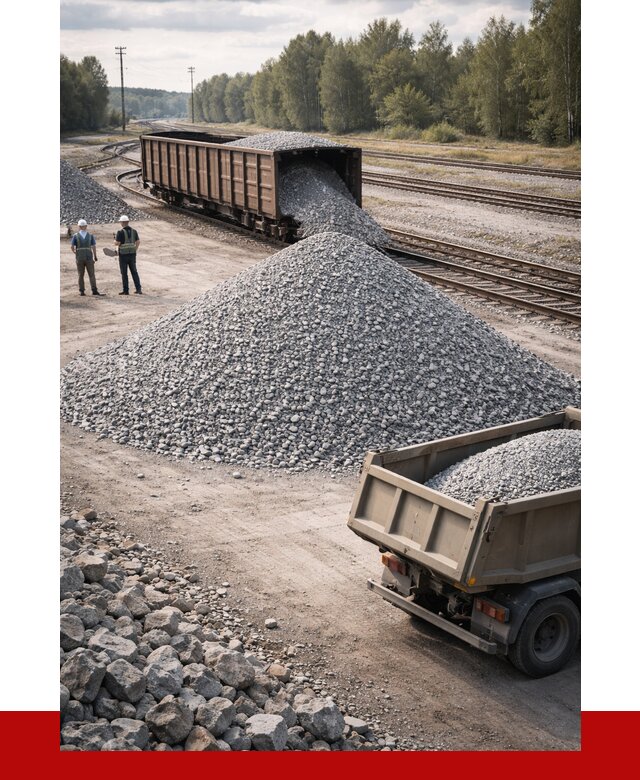 Железнодорожный щебень 20-60 в Сибае от 1747 р. | ПРОНЕРУДСба