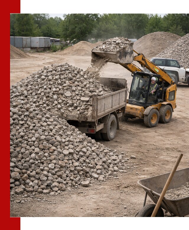 Доставка вторичного щебня в Сибае для строительных работ