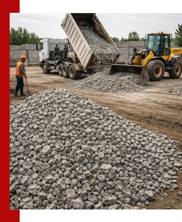 Доставка бетонного щебня фракции 40-70 в Сибае