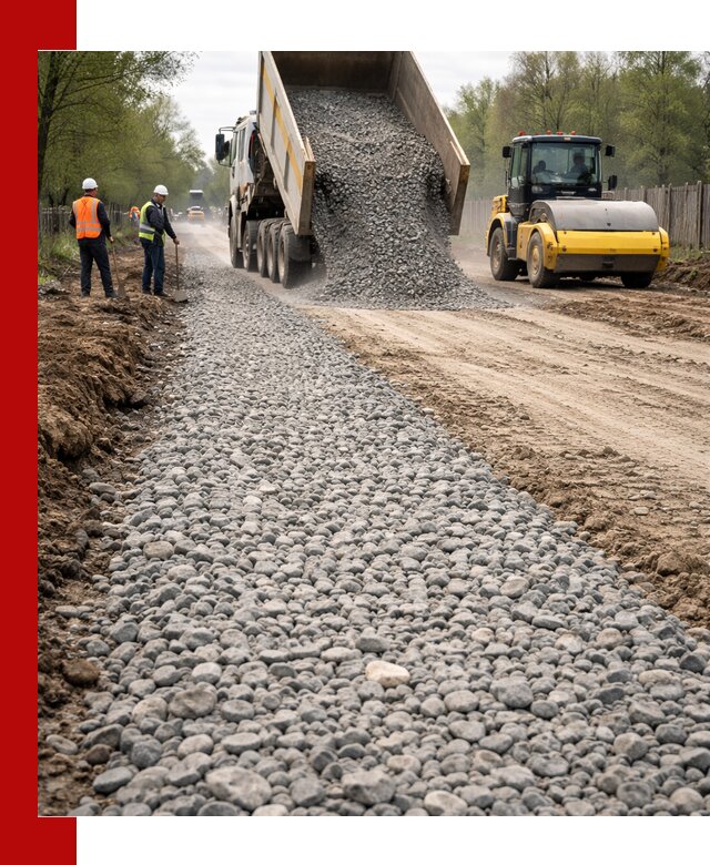Доставка щебня для отсыпки дорог в Сибае высокого качества