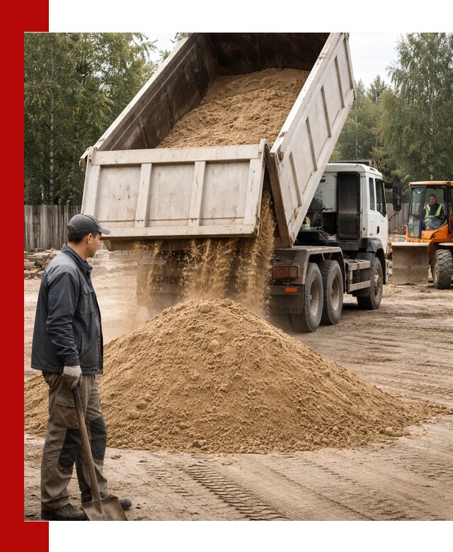 Доставка и продажа песка с разгрузкой в Сибае