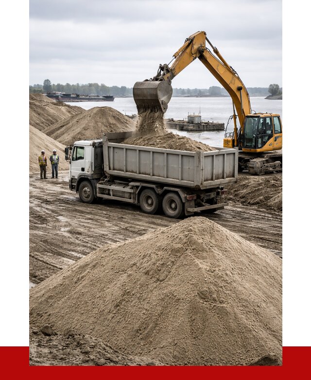 Купить речной песок навалом в Сибае от 1850 р., ПРОНЕРУДСба