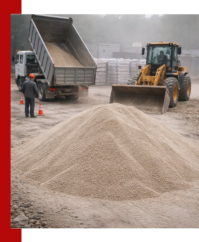 Кварцевый песок фракция 0–8 для стройработ в Сибае