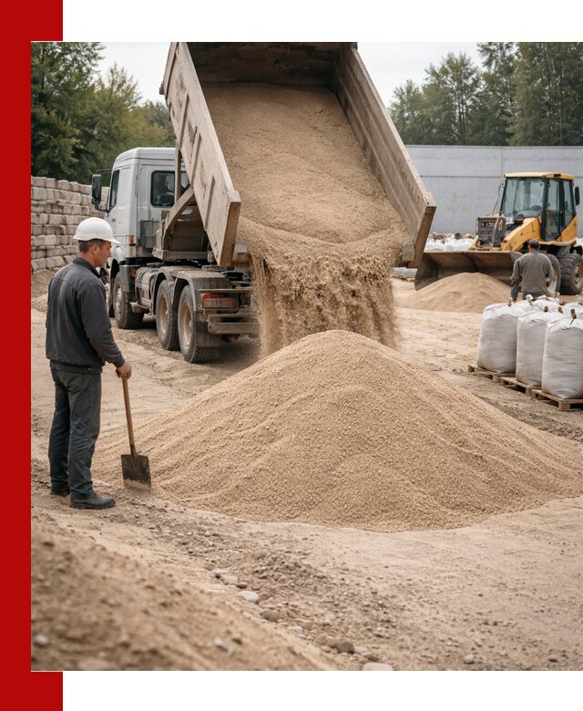 Кварцевый песок фракция 0–3 мм с доставкой в Сибае
