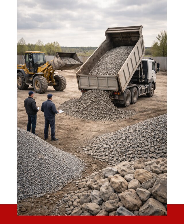 Гравий и камень с доставкой в Сибае от 4316 р. - ПРОНЕРУДСба