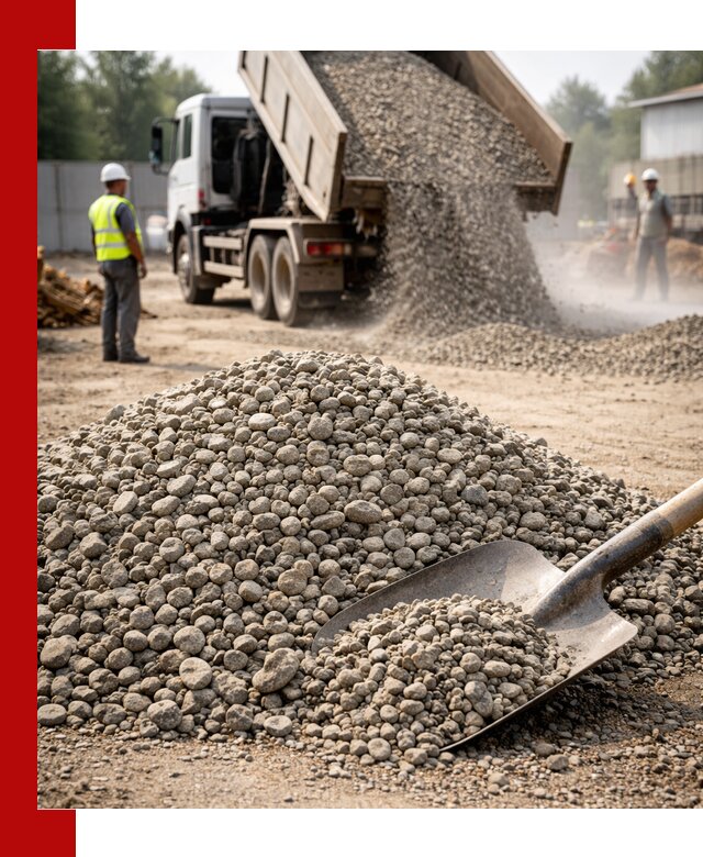 Доставка гравия фракции 20-40 в Сибае с самосвалами