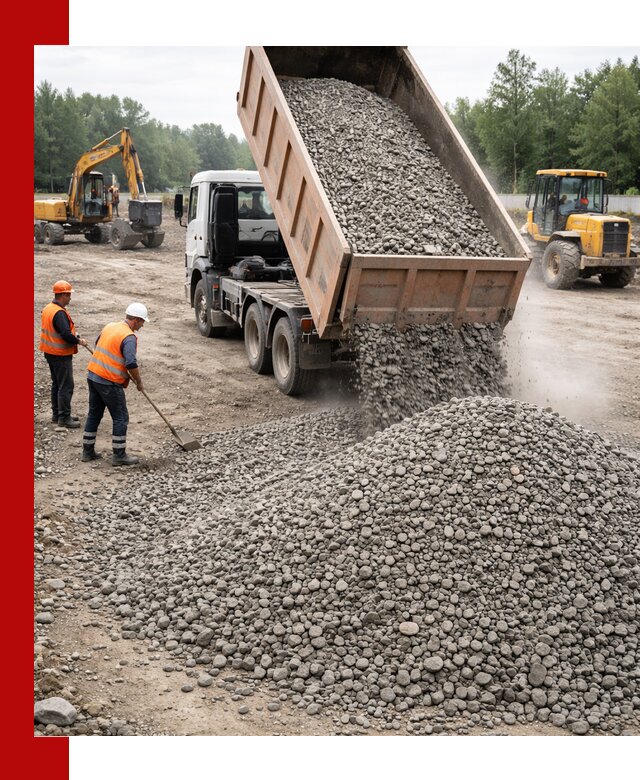 Доставка гравия фракции 40-70 в Сибае оптом и в розницу