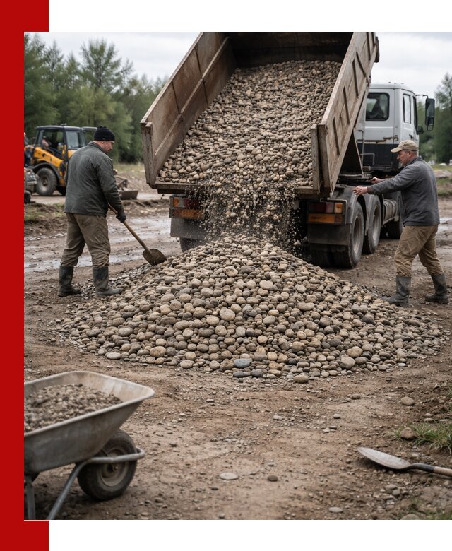 Доставка гальки речной оптом и в розницу в Сибае