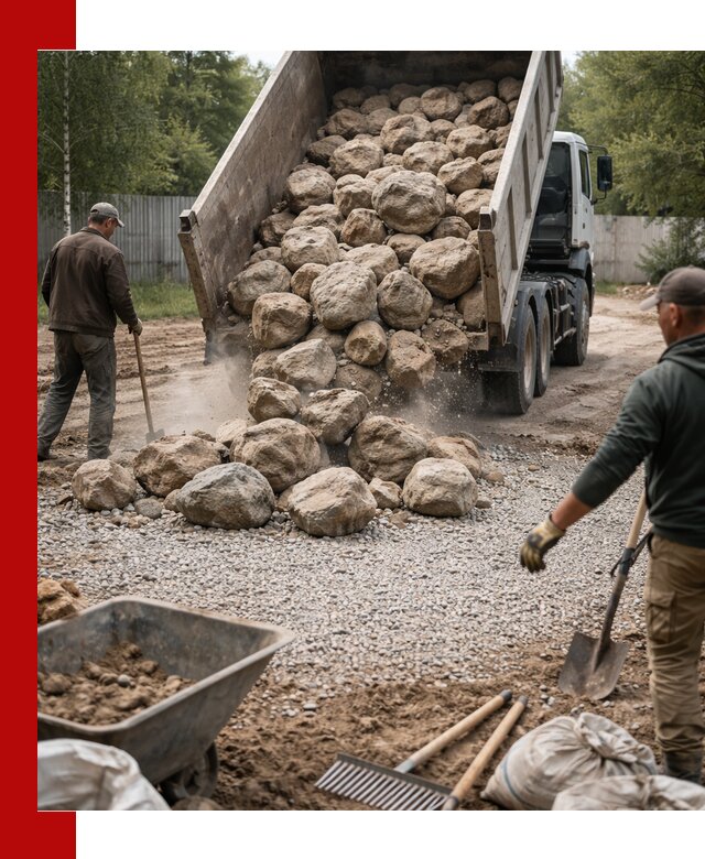 Доставка и укладка булыжника в Сибае