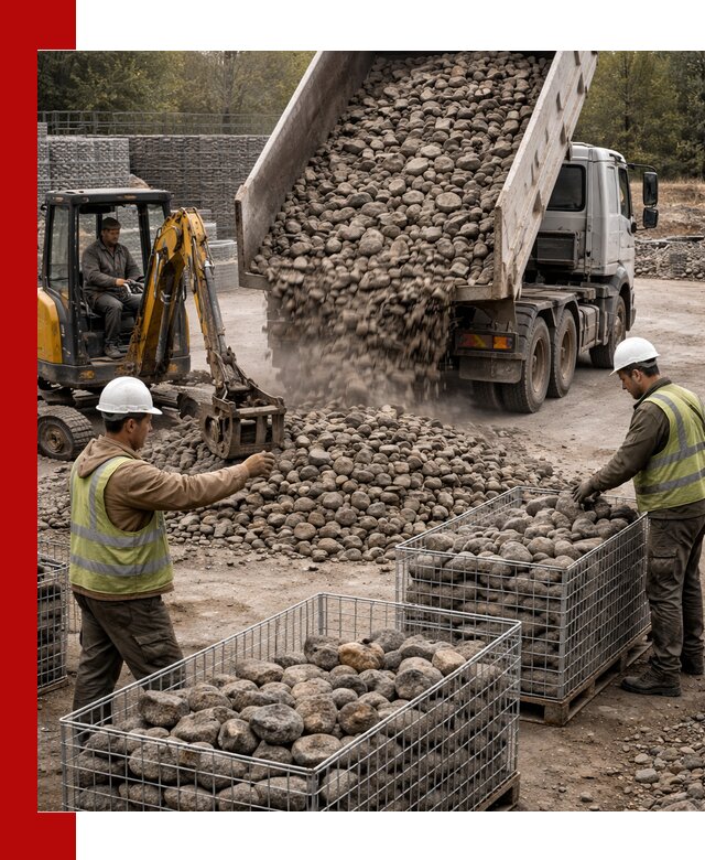 Камень для габионов фракция 100–201 в Сибае