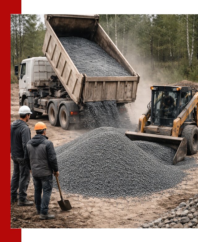 Гранитный отсев 0-5 с доставкой и разгрузкой в Сибае