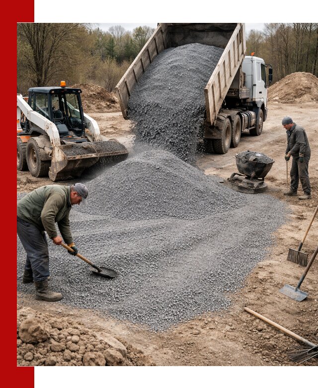 Отсев для подсыпки в Сибае — доставка и подсыпка на участок