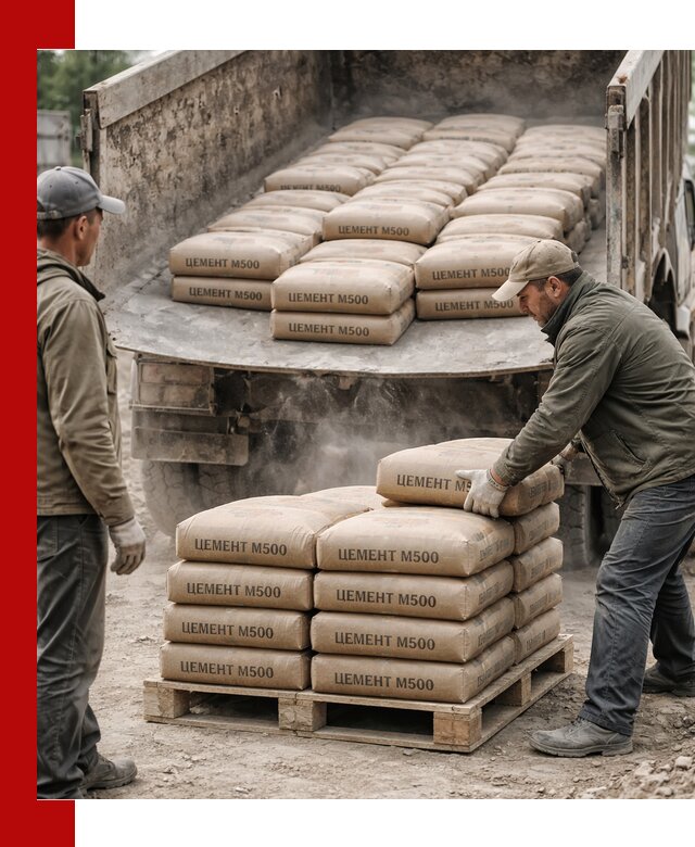 Цемент М500 с доставкой самосвалом в Сибае