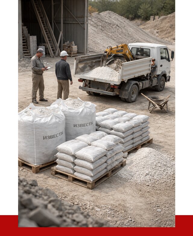 Известь строительная в Сибае с доставкой от 4316 р. | ПРОНЕРУДСба