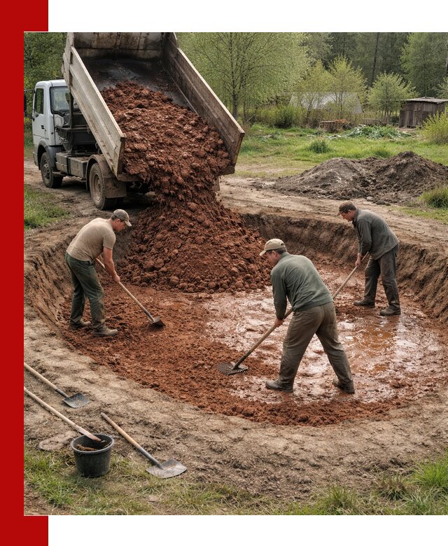 Купить качественную глину для пруда в Сибае