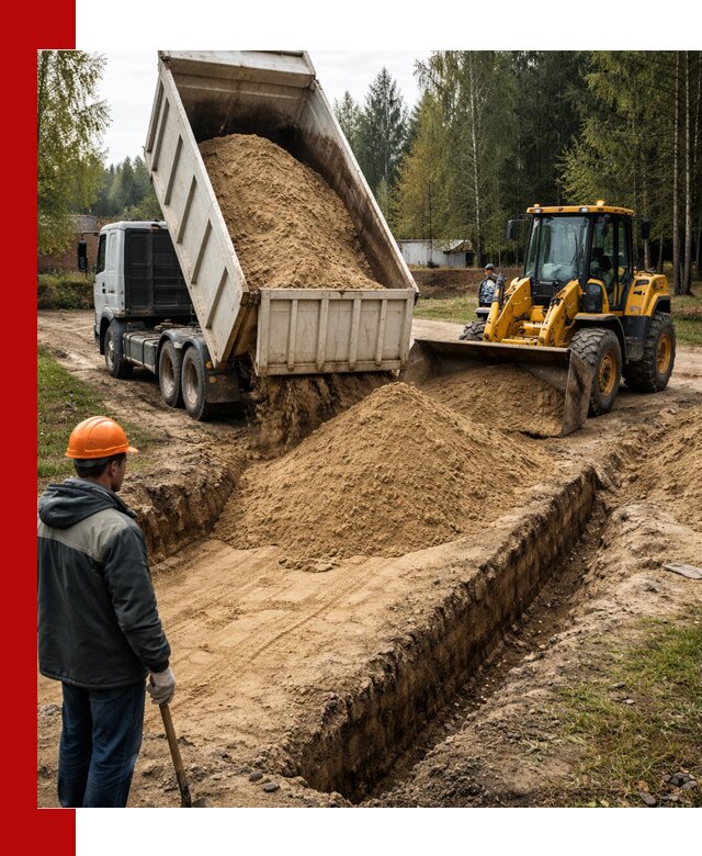 Доставка песчаного грунта в Сибае для строительных работ