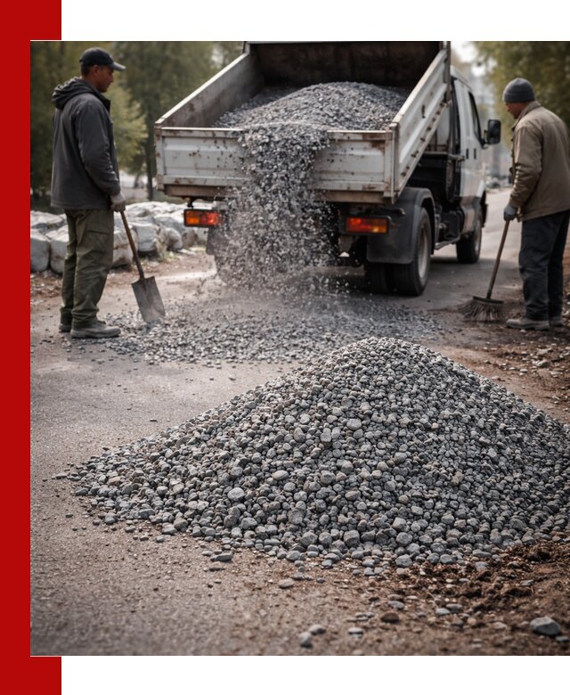 Гранитная крошка для посыпки дорог и тротуаров в Сибае