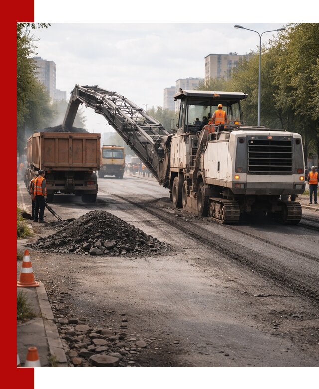 Фрезерованный асфальт в Сибае — удаление и вывоз старого покрытия