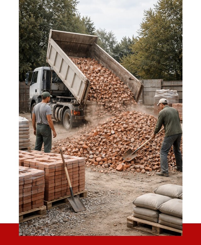 Бой кирпича в Сибае с доставкой от 4316 руб/куб | ПРОНЕРУДСба