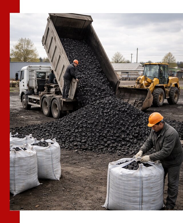 Доставка каменного угля в Сибае оптом и в розницу