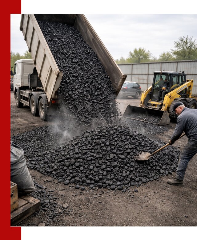 Доставка угля орех в Сибае оптом и в розницу