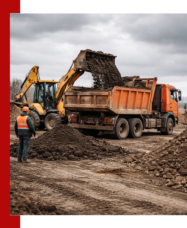 Вывоз грунта и строительного мусора в Сибае грузовыми самосвалами