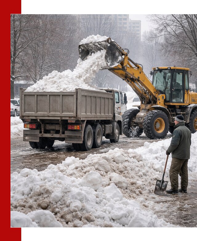 Вывоз снега грузовой техникой в Сибае оперативно и чисто